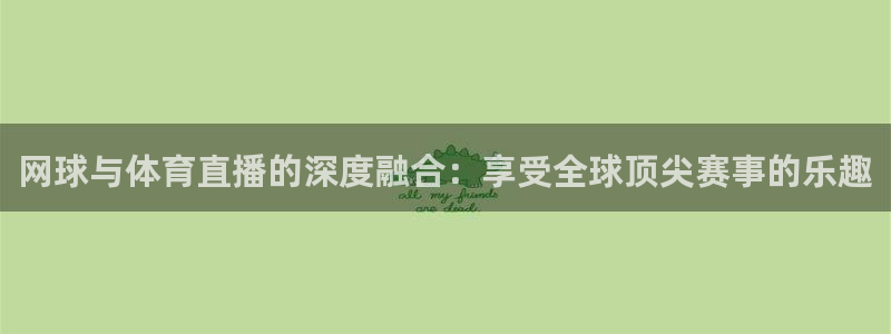 球神体育：网球与体育直播的深度融合：享受全球顶尖赛事的乐趣